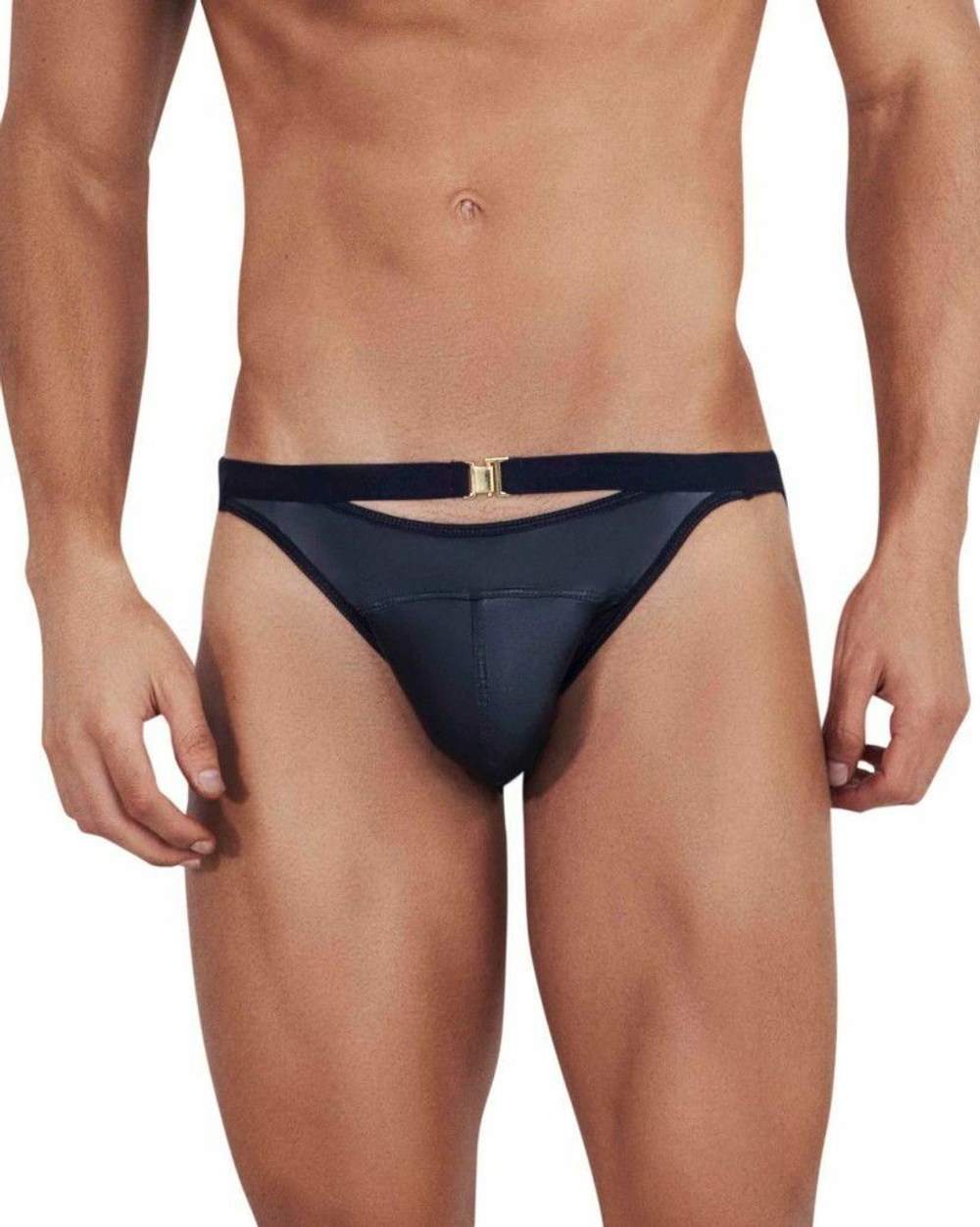 Черные мужские трусы-брифы с декоративным пояском Misty Brief