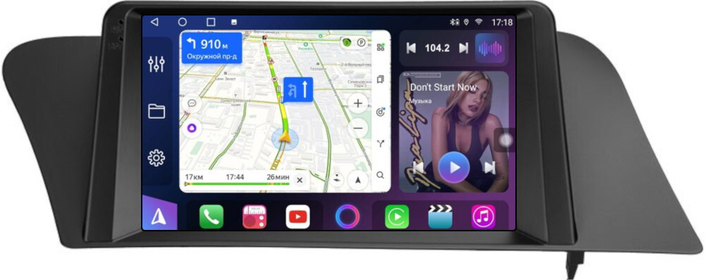 Магнитола для Lexus RX270, RX350 AL10 2012-2015 (ШГУ цветной, поддержка штатного меню, рамка тип 2) - FarCar 9634F2D1 монитор 9.5" QLED на Android 14, TS18, CarPlay, 4G SIM-слот