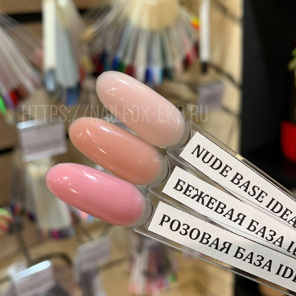 Ingarden IDEALNAILS Камуфлирующая каучуковая база NUDE, 11 мл