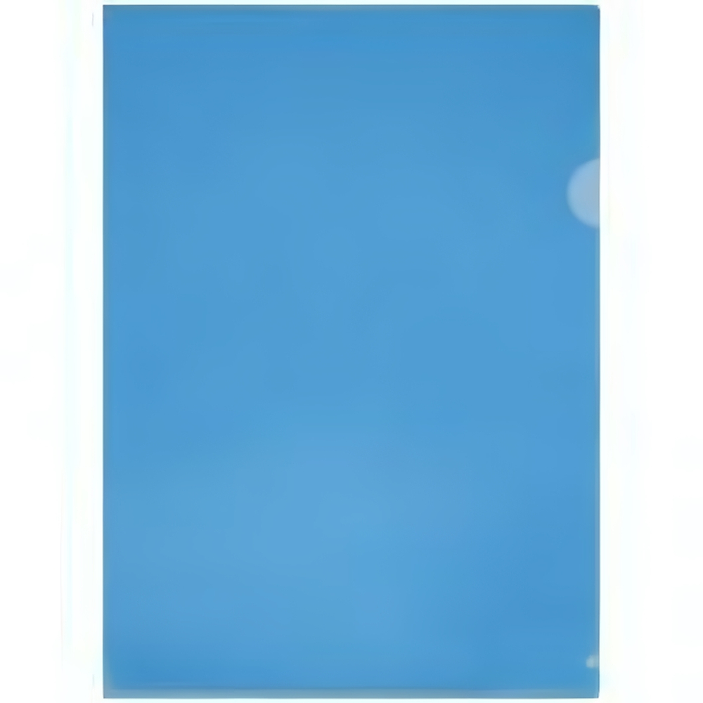 Папка-уголок А4 150мкм, пластик, прозрач. синяя (Стамм)