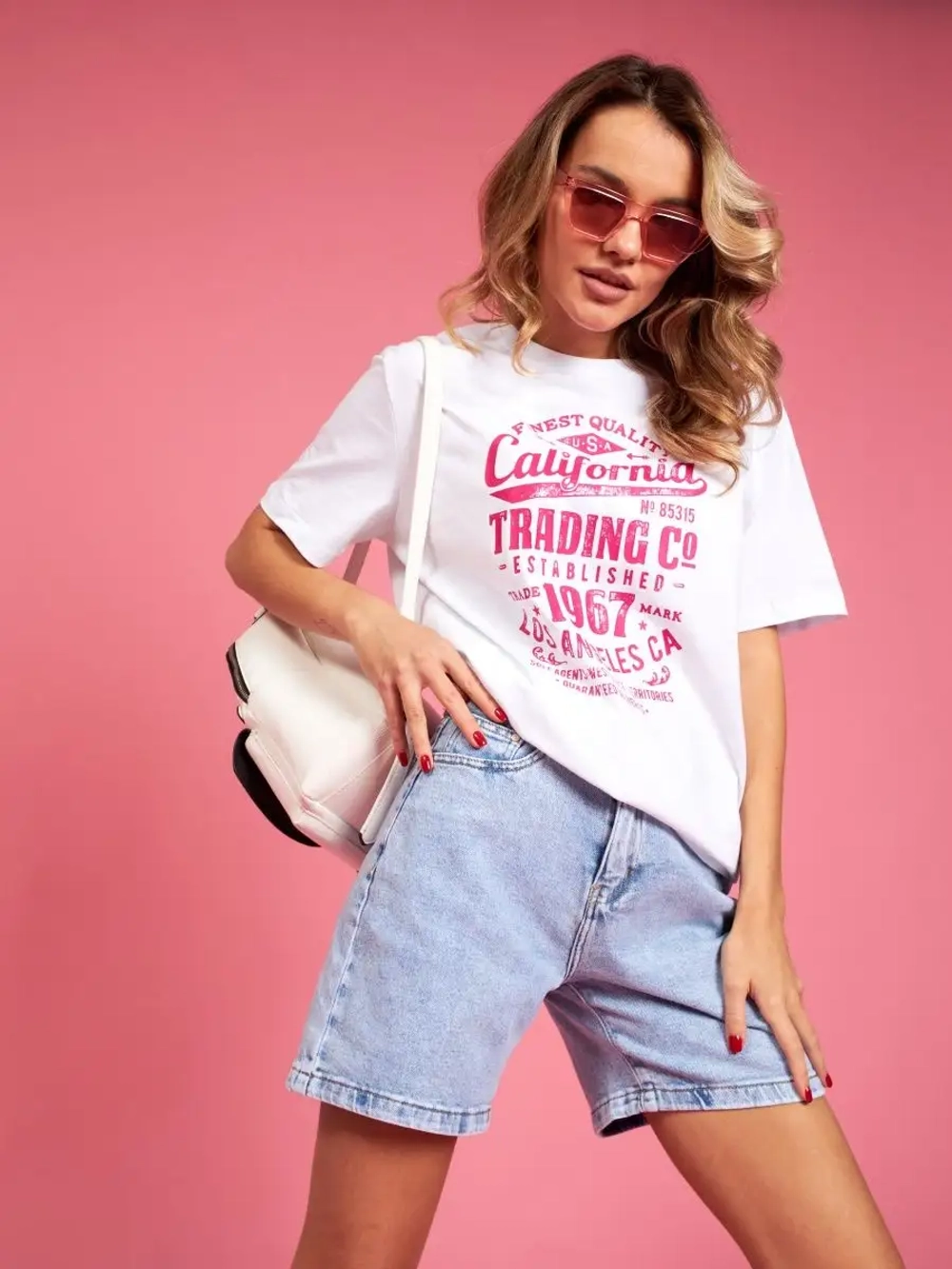 Футболка калифорния женская оверсайз с принтом