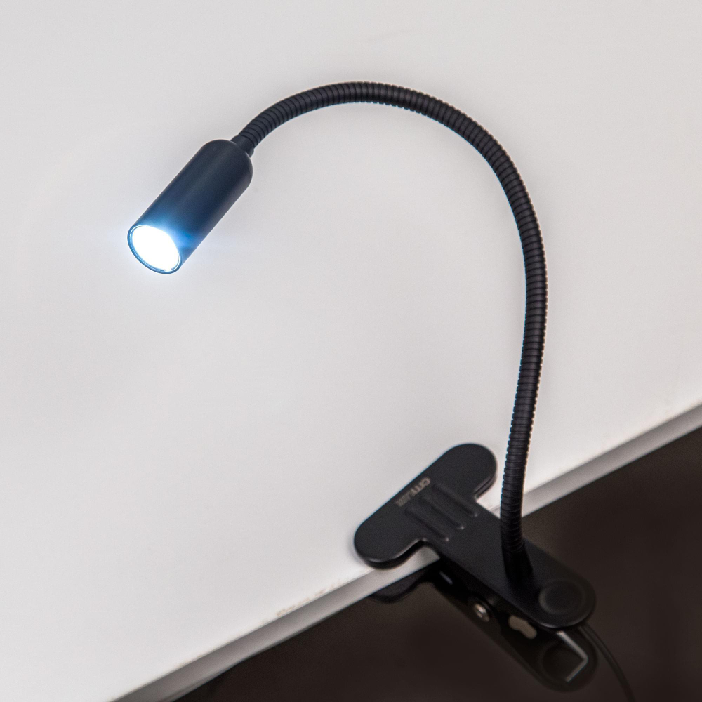 Citilux Ньютон CL803061N LED Лампа на прищепке с диммером Чёрная