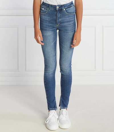 Джинсы HIGH RISE SUPER SKINNY ANKLE CALVIN KLEIN JEANS - голубой(J20J221773)
