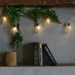 ULD-S1800-050-STB-3AA WARM WHITE IP20 RETRO BULBS-1 Гирлянда светодиодная Лампочки ретро-1. на батарейках 3AA не в-к. 1.8м. 50 светодиодов. Теплый белый свет. Провод прозрачный. TM Uniel