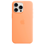 Силиконовый чехол с поддержкой MagSafe Apple Silicone Case для iPhone 15 Pro Max, Orange Sorbet (Апельсиновый сорбет)