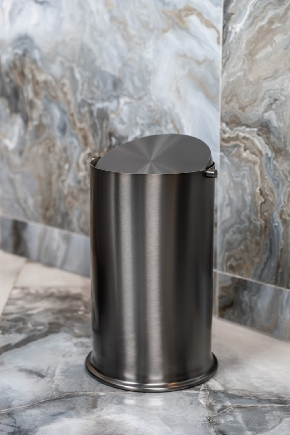 Ведро для мусора с вращающейся крышкой Gun Metal