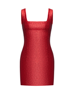 Платье мини из парчи