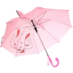 Зонт детский полуавтомат «Ушастики» d-90см, микс 6 цветов, длина в слож. виде 57см, светло-розовый