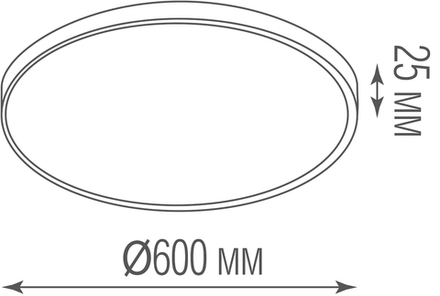 Накладной светодиодный светильник, 48Вт