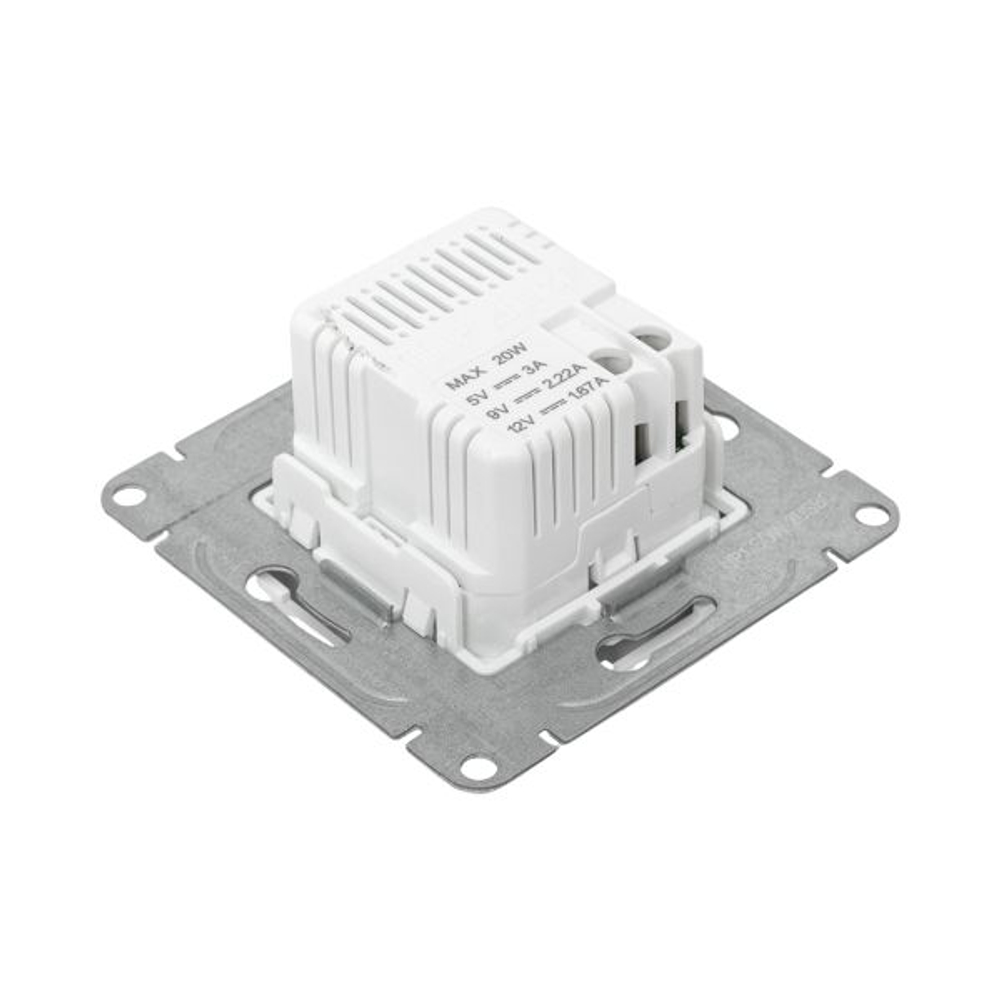 Механизм розетки USB-C - 2шт, белый Эпика EKF