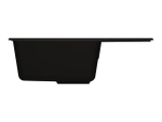 Мойкa ML-GMU06 УЛЬТРА с крылом, черный камень, 600*420 мм (глуб. чаши 170)