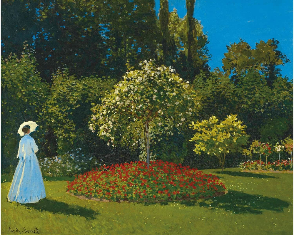 Дама в саду от DAVICI - Деревянные пазлы с деталями разных форм, картины, которые вы собираете сами