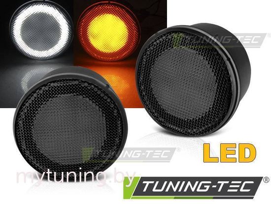 Указатели поворота с функцией габаритных огней для Jeep Wrangler JK (07-18) LED темные