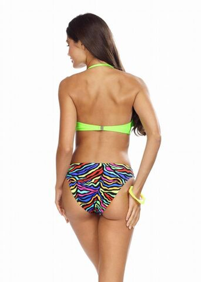 Яркий купальник: лиф-бандо и принтованные плавки (Размер: 75D/38) (Цвет: салатовый)