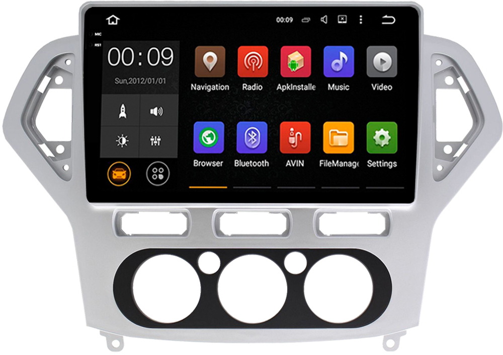 Магнитола для Ford Mondeo 4 2007-2010 - AIROC 2K RX-1708 Android 13, QLed+2K,  ТОП процессор, 8/128, CarPlay, SIM-слот