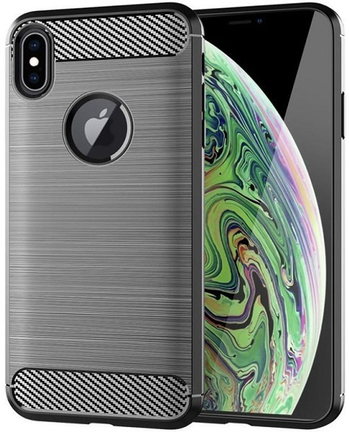Чехол для iPhone XS цвет Gray (серый), серия Carbon от Caseport