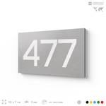 Номер на дверь 477, табличка на дверь для офиса, квартиры, кабинета, аудитории, склада, серая 120х70 мм, Айдентика Технолоджи