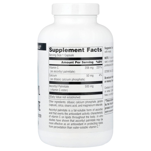 Source Naturals, аскорбил пальмитат, 180 капсул