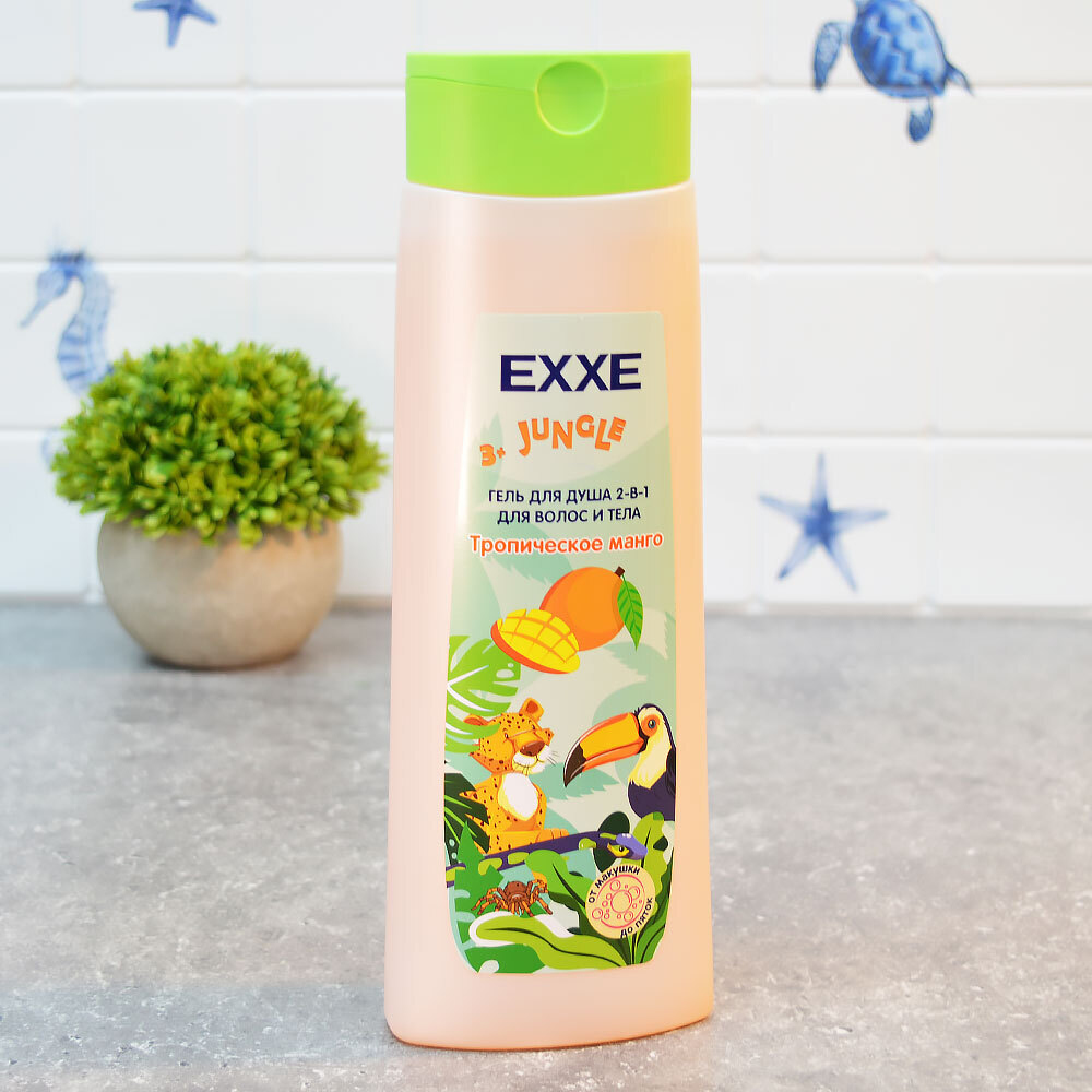 Гель для душа детский "Тропическое манго" 400мл, серия Джунгли, EXXE