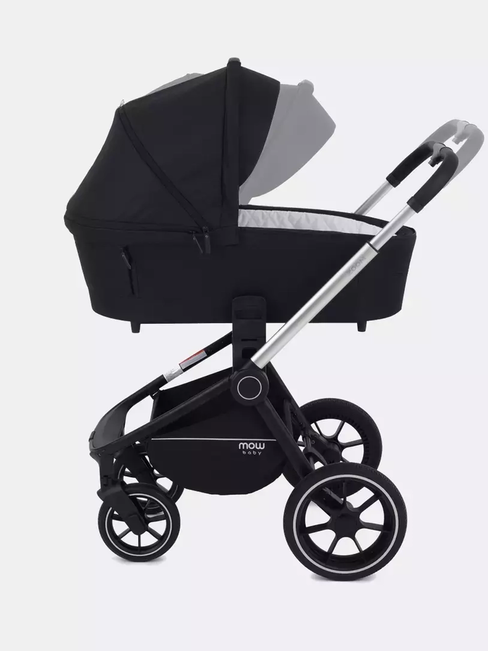 Коляска детская MOWBaby "ZOOM"PU (2в1) RA086 Silver Black