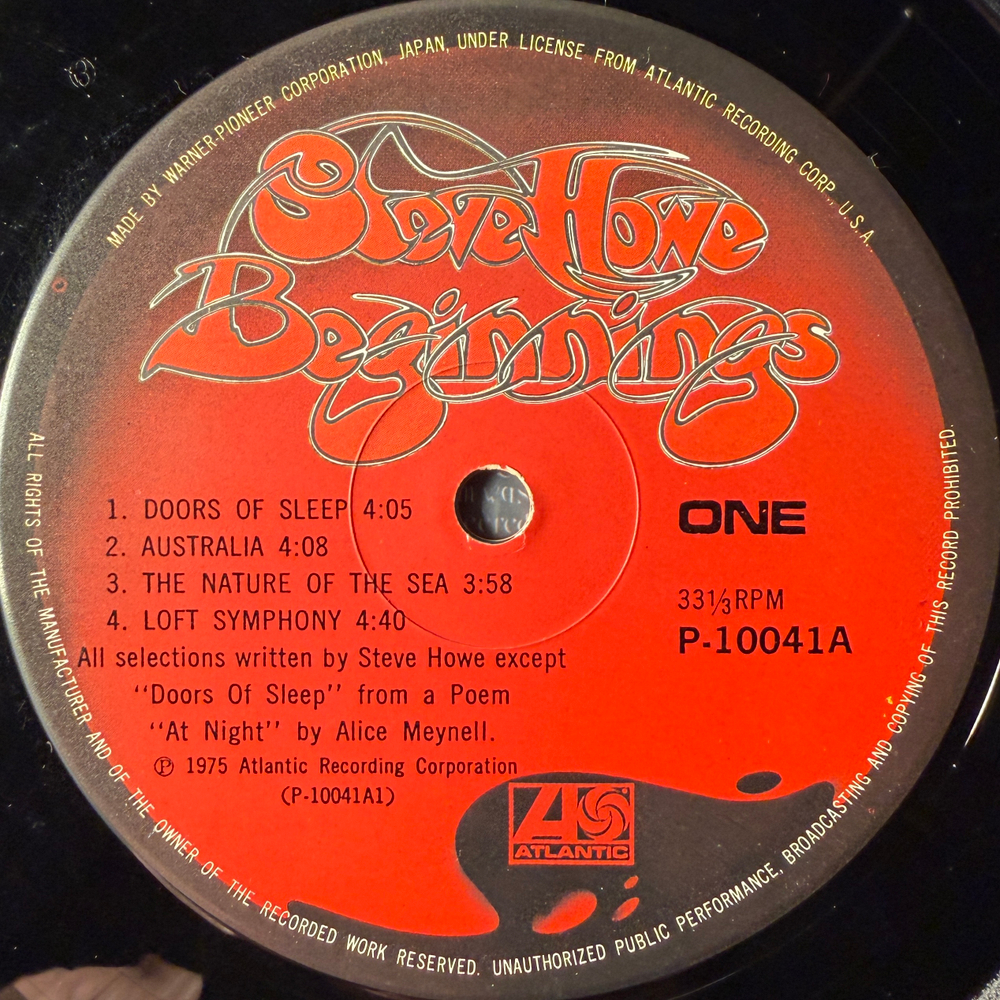 Steve Howe ‎– Beginnings (Япония 1975г.) Т