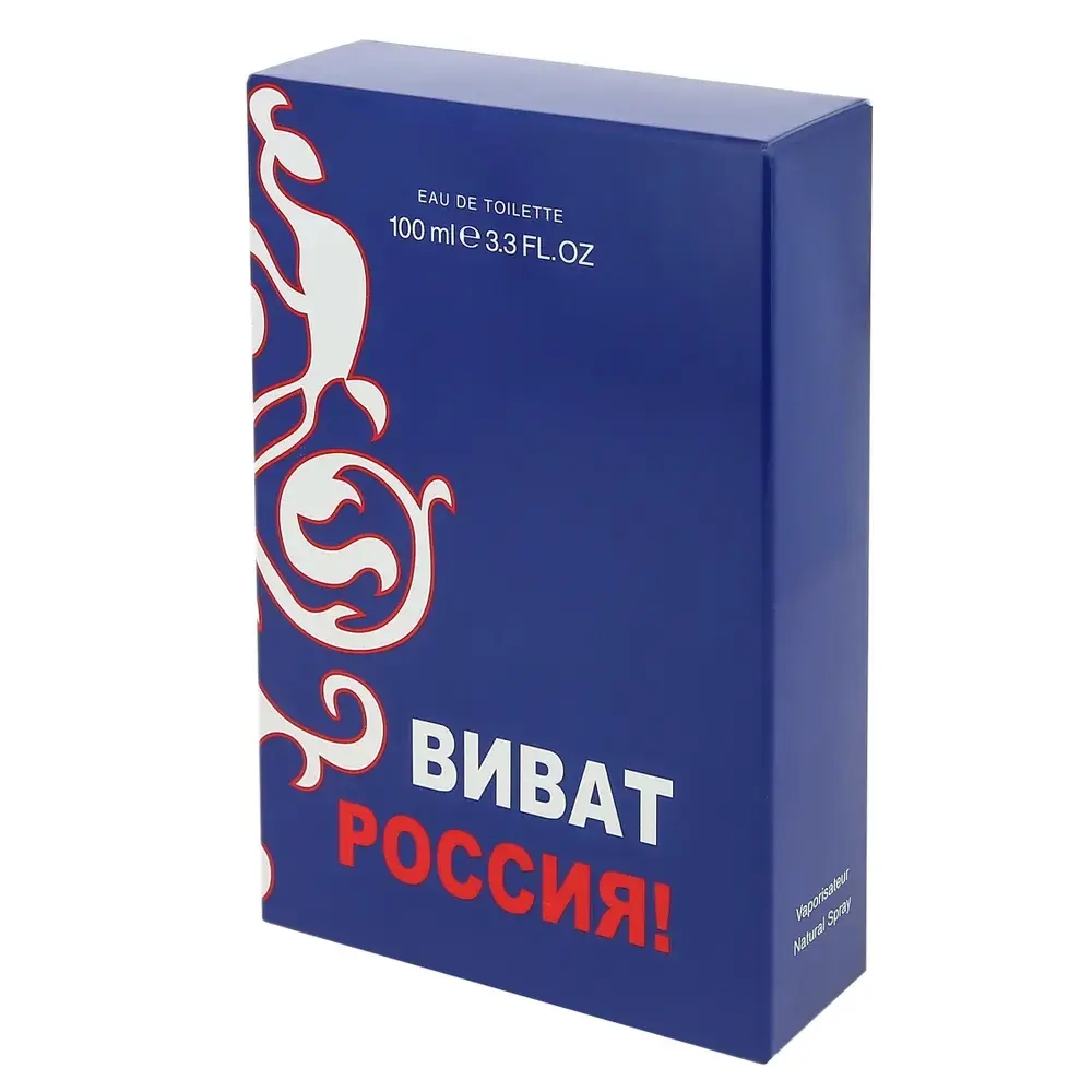 Туалетная вода для мужчин КПК "ВИВАТ РОССИЯ" (синяя) 100мл Россия