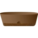 Балконный ящик InGreen WOOD, 40 см молочный шоколад/бук