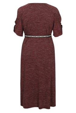 Трикотажное платье 2866АП, вишневый #95В052866АП