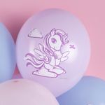 Шар (12''/30 см) Маленькие единороги, Ассорти, макарунс, 2 ст, 25 шт.