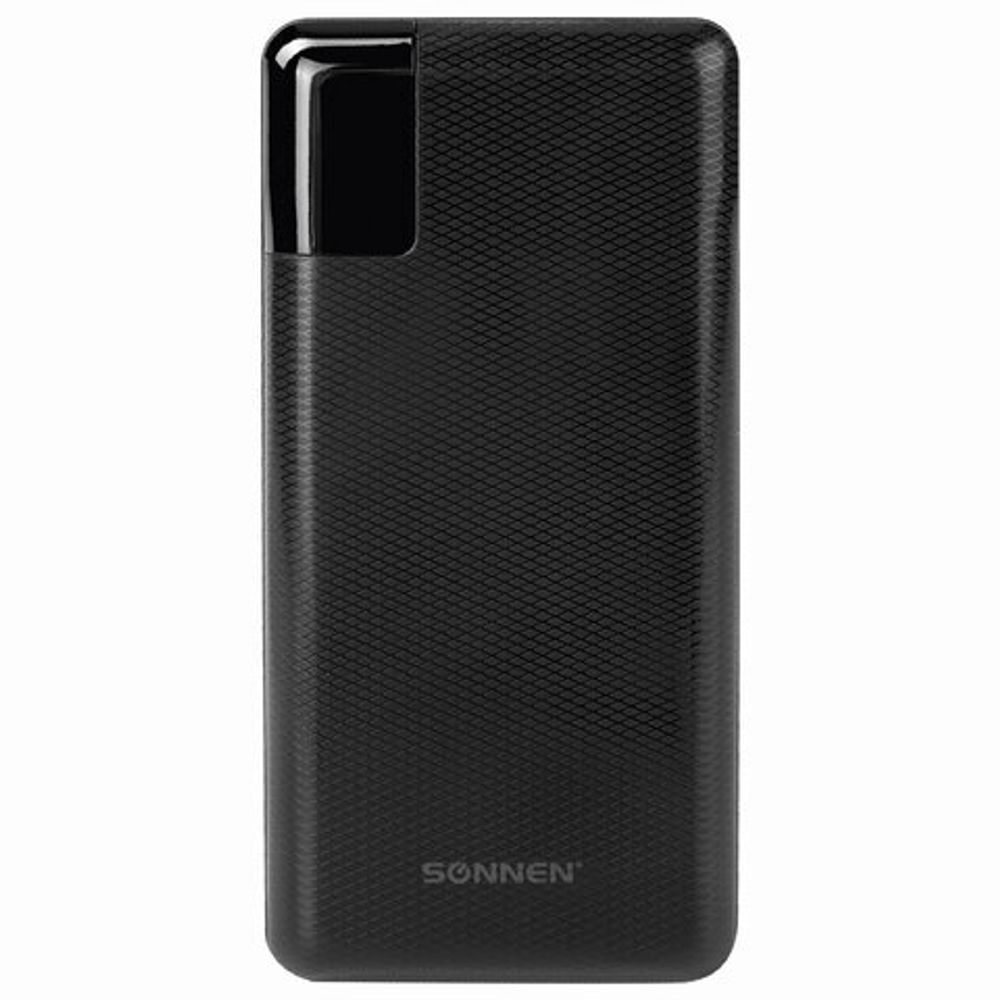 Аккумулятор внешний 16000 mAh SONNEN POWERBANK Q60P БЫСТРАЯ ЗАРЯДКА, 2USB, литий-полимерный, 263032