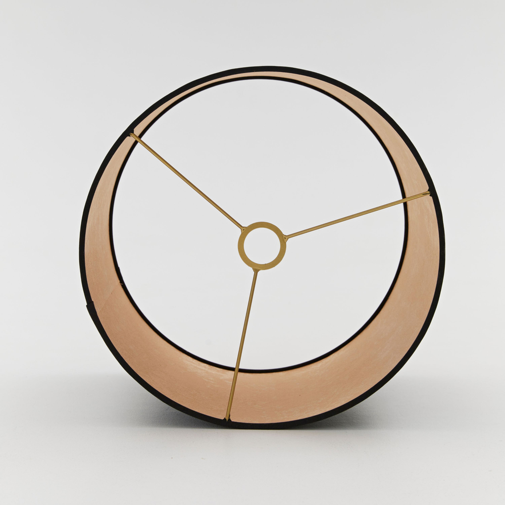 Абажур для торшера напольного, для светильника, плафон цилиндр Белый с Золотом Е27