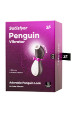 Вакуум-волновой бесконтактный стимулятор клитора Satisfyer Penguin, силикон, черный, 10,8 см