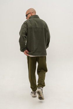 Толстовка KUL'TURA "HALF ZIP FLEECE" Хаки