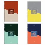 Тетрадь А4, 120 л., BRAUBERG, гребень, клетка, обложка твердая, "Office", 404073