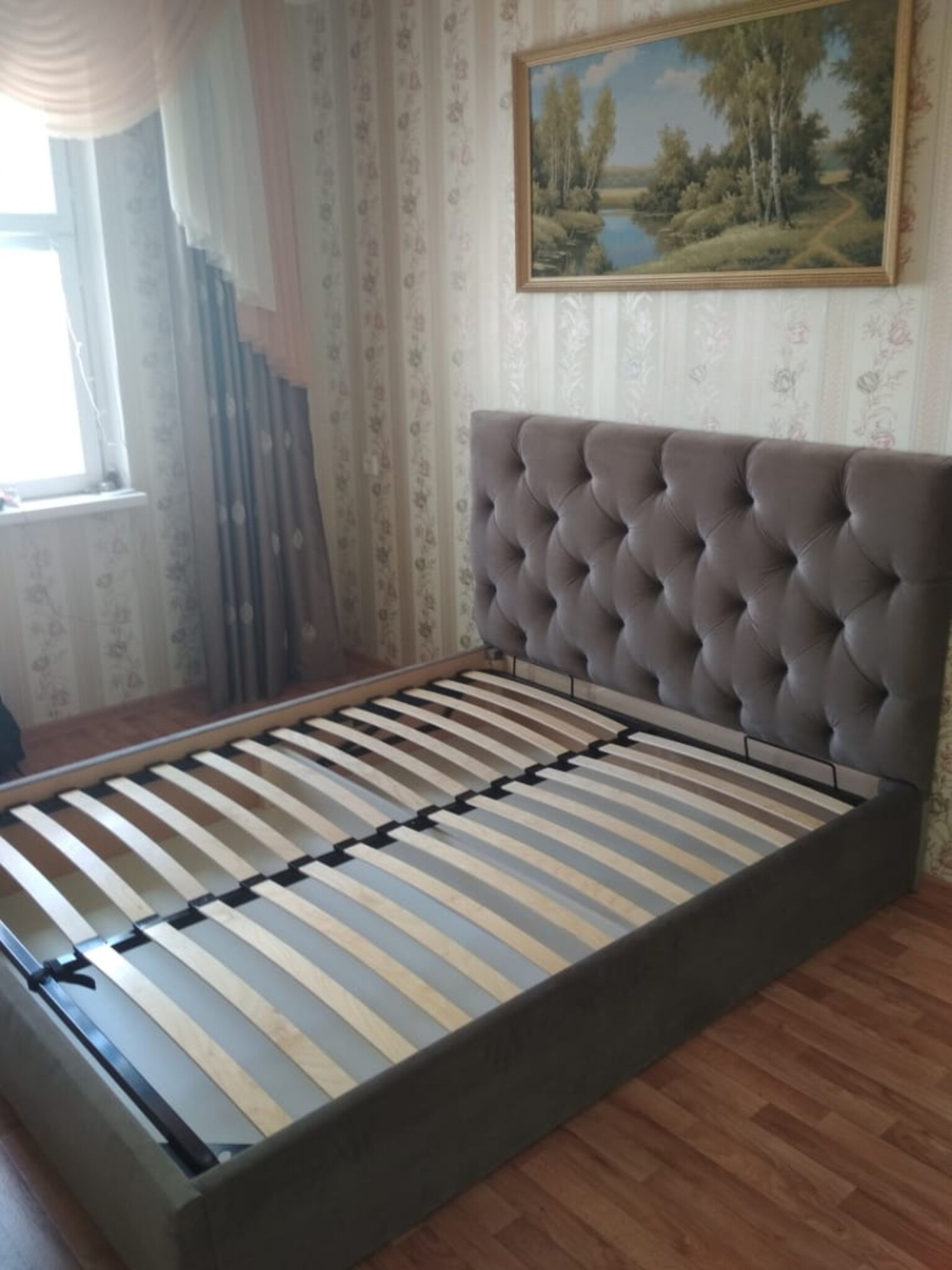 Мягкая кровать Бетти 140*200 (подъемник) Lecco/vision