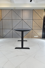 Регулируемый компьютерный стол Bazalt с регулировкой по высоте — столешница МДФ Сланцево‑серый