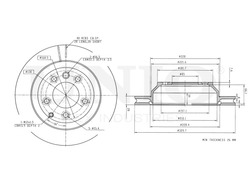 Диск тормозной задний UNIO BRD-20119