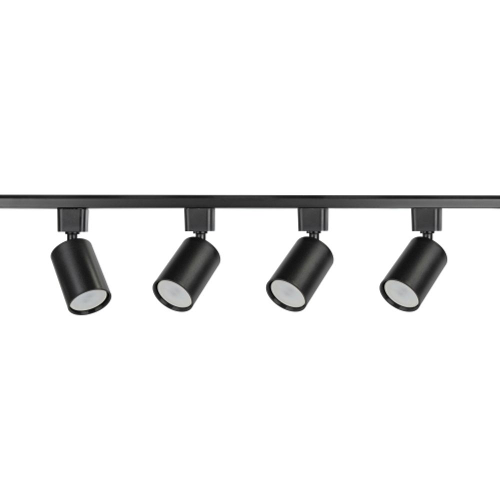 Комплект однофазной трековой системы ЭРА TR70-GU10-SET-4-1 BK под лампу GU10 черный | Комплекты трековой системы