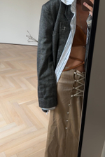 Юбка на шнуровке из шерсти