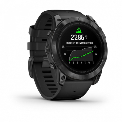 Умные часы Garmin Epix Pro (Gen 2) Standard Edition 51 мм, серый, черный силиконовый ремешок