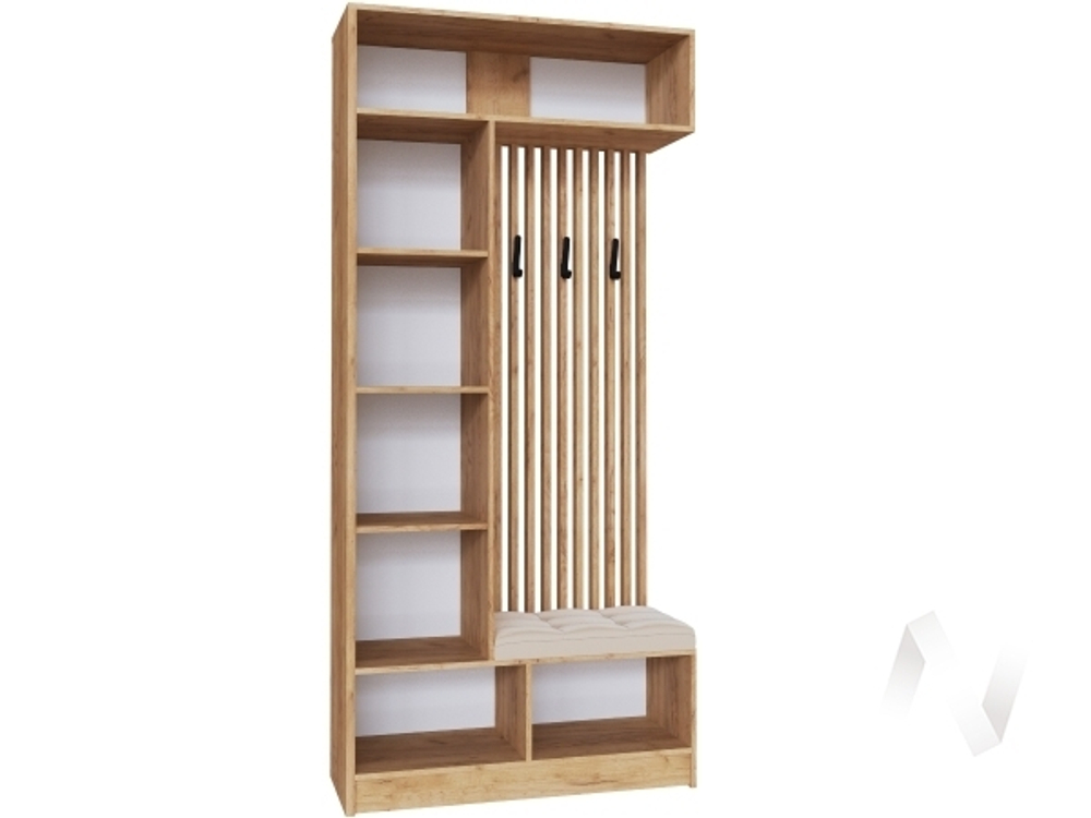 Центральная секция Прихожая Руэлла (дуб крафт золотой/графит серый)