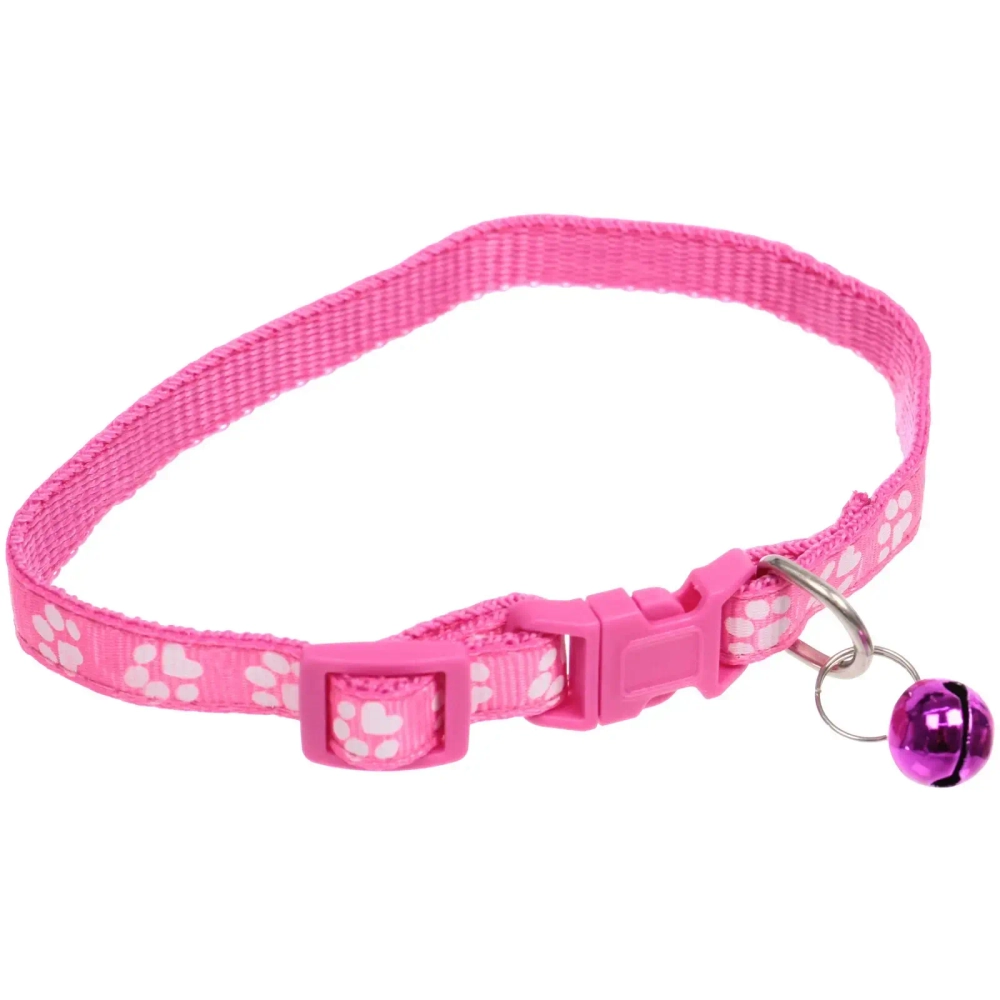 Ошейник с колокольчиком 1*19-32см «Zoo City-Лапки» микс цветов (минивложение 12шт)✦