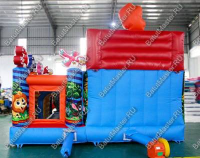 Коммерческий надувной батут "Веселые птички" 7*5*4 м