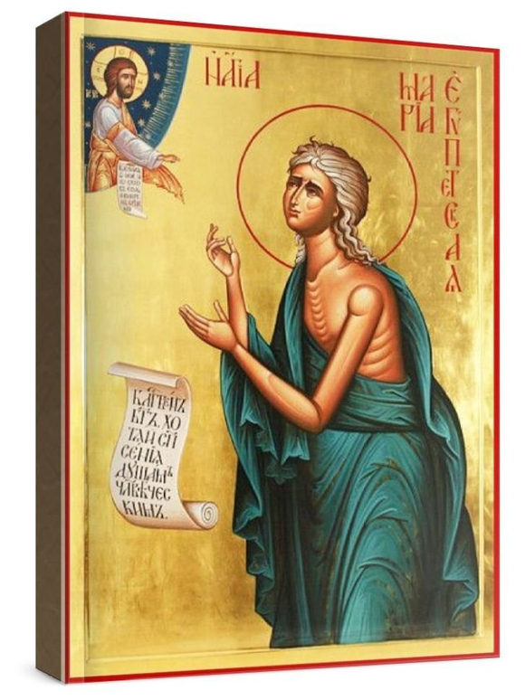 Мария Египетская (рукописная икона)