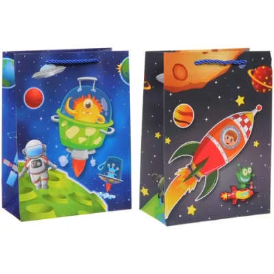 Пакет подарочный «Весёлый космос» 18*24*8,5 см, микс