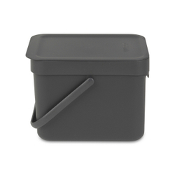 Ведро для мусора Brabantia Sort&Go серое 6л вид сбоку