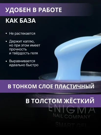 Жидкий бескислотный гель Enigmanic SMART gel 18 15 мл.