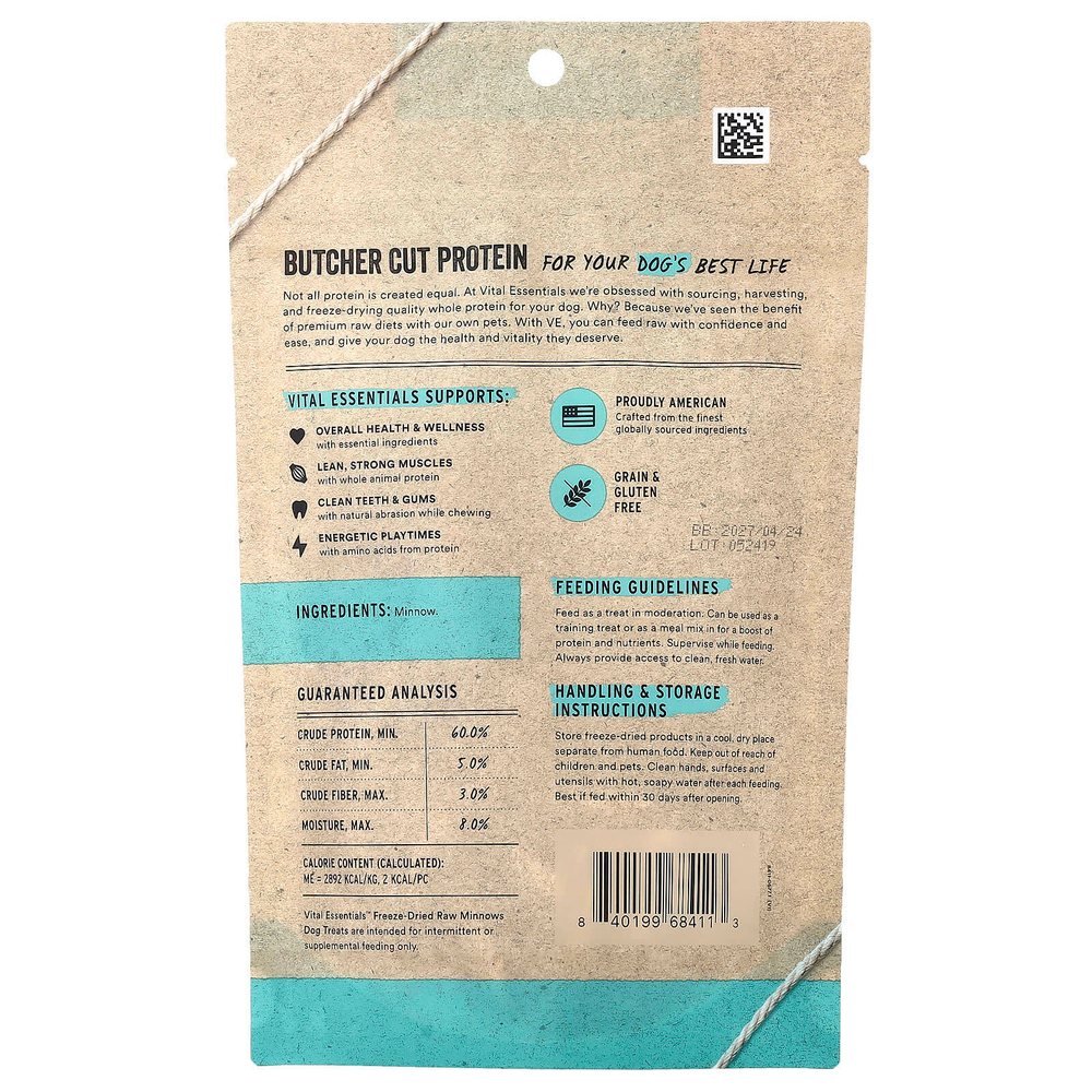 Vital Essentials, сублимированные необработанные лакомства для собак, мелисса, 28,3 г (1 унция)