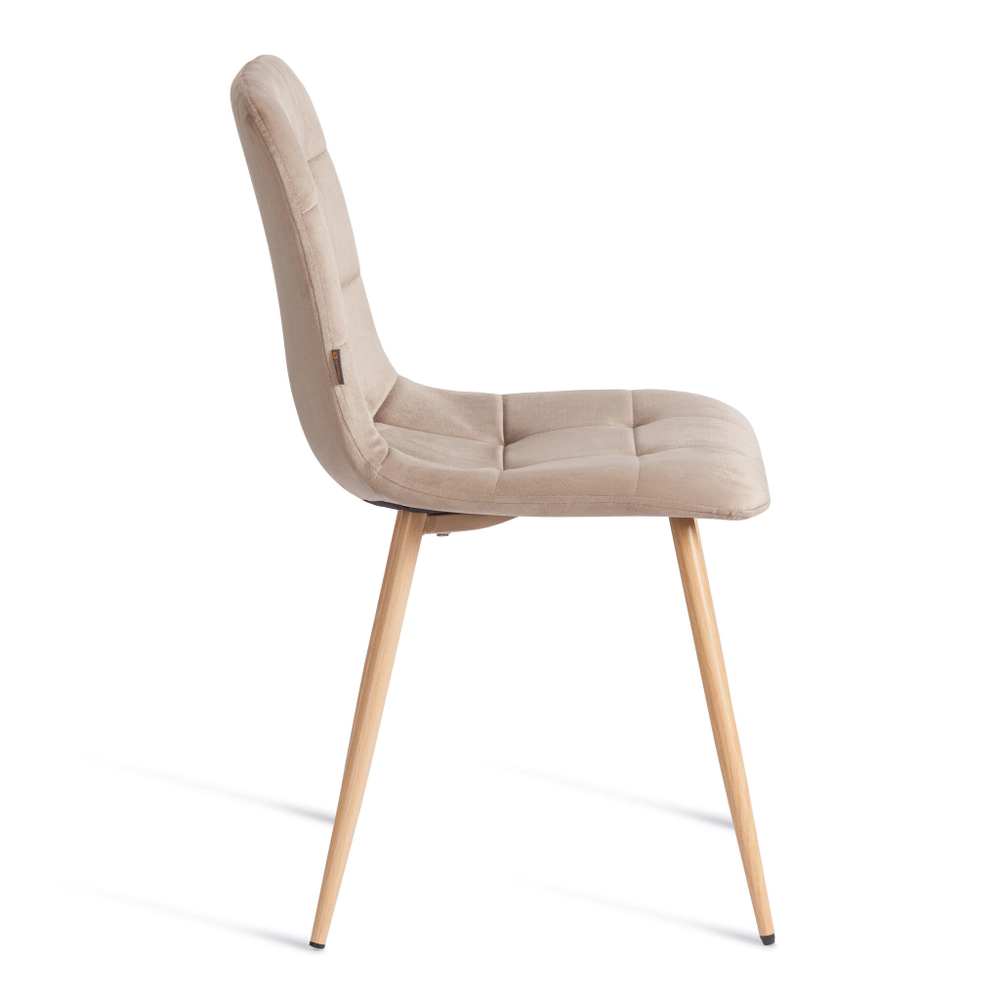 Стул CHILLY (mod. JSC-220) Велюр/металл , 44,5х52,5х88 см, Beige (бежевый) HLR8 / натуральный