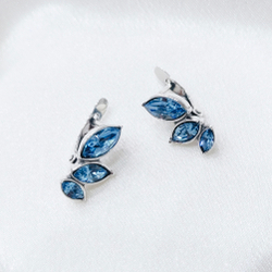 "Смерч" серьги в серебряном покрытии из коллекции "Погода" от Jenavi  с английским замком